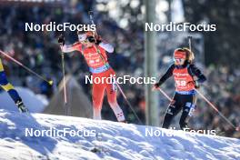 09.03.2023, Oestersund, Sweden, (SWE): Emma Lunder (CAN), Janina Hettich-Walz (GER), (l-r) - IBU World Cup Biathlon, individual women, Oestersund (SWE). www.nordicfocus.com. © Manzoni/NordicFocus. Every downloaded picture is fee-liable.