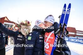 12.03.2023, Oestersund, Sweden, (SWE): Fabien Claude (FRA), Eric Perrot (FRA), (l-r) - IBU World Cup Biathlon, mass men, Oestersund (SWE). www.nordicfocus.com. © Manzoni/NordicFocus. Every downloaded picture is fee-liable.