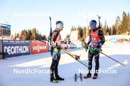 12.03.2023, Oestersund, Sweden, (SWE): Patrick Braunhofer (ITA), Didier Bionaz (ITA), (l-r) - IBU World Cup Biathlon, mass men, Oestersund (SWE). www.nordicfocus.com. © Manzoni/NordicFocus. Every downloaded picture is fee-liable.