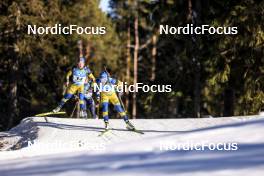 12.03.2023, Oestersund, Sweden, (SWE): Anna Magnusson (SWE), Linn Persson (SWE), (l-r) - IBU World Cup Biathlon, mass women, Oestersund (SWE). www.nordicfocus.com. © Manzoni/NordicFocus. Every downloaded picture is fee-liable.