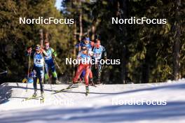 12.03.2023, Oestersund, Sweden, (SWE): Anna Weidel (GER), Lena Haecki-Gross (SUI), (l-r) - IBU World Cup Biathlon, mass women, Oestersund (SWE). www.nordicfocus.com. © Manzoni/NordicFocus. Every downloaded picture is fee-liable.