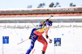 12.03.2023, Oestersund, Sweden, (SWE): Julia Simon (FRA) - IBU World Cup Biathlon, mass women, Oestersund (SWE). www.nordicfocus.com. © Manzoni/NordicFocus. Every downloaded picture is fee-liable.