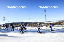 12.03.2023, Oestersund, Sweden, (SWE): Denise Herrmann-Wick (GER), Marte Olsbu Roeiseland (NOR), Lou Jeanmonnot (FRA), Dorothea Wierer (ITA), Anais Chevalier-Bouchet (FRA), (l-r) - IBU World Cup Biathlon, mass women, Oestersund (SWE). www.nordicfocus.com. © Manzoni/NordicFocus. Every downloaded picture is fee-liable.