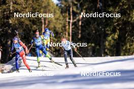 12.03.2023, Oestersund, Sweden, (SWE): Caroline Colombo (FRA), Polona Klemencic (SLO), Hanna Kebinger (GER), (l-r) - IBU World Cup Biathlon, mass women, Oestersund (SWE). www.nordicfocus.com. © Manzoni/NordicFocus. Every downloaded picture is fee-liable.