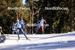 12.03.2023, Oestersund, Sweden, (SWE): Mari Eder (FIN), Sophie Chauveau (FRA), (l-r) - IBU World Cup Biathlon, mass women, Oestersund (SWE). www.nordicfocus.com. © Manzoni/NordicFocus. Every downloaded picture is fee-liable.