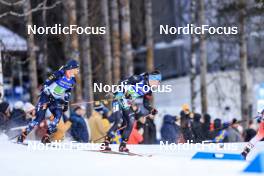 11.03.2023, Oestersund, Sweden, (SWE): Vebjoern Soerum (NOR), Didier Bionaz (ITA), (l-r) - IBU World Cup Biathlon, relay men, Oestersund (SWE). www.nordicfocus.com. © Manzoni/NordicFocus. Every downloaded picture is fee-liable.
