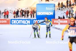 11.03.2023, Oestersund, Sweden, (SWE): Alex Cisar (SLO), Anton Vidmar (SLO), (l-r) - IBU World Cup Biathlon, relay men, Oestersund (SWE). www.nordicfocus.com. © Manzoni/NordicFocus. Every downloaded picture is fee-liable.