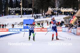 11.03.2023, Oestersund, Sweden, (SWE): Alex Cisar (SLO), Jonas Marecek (CZE), (l-r) - IBU World Cup Biathlon, relay men, Oestersund (SWE). www.nordicfocus.com. © Manzoni/NordicFocus. Every downloaded picture is fee-liable.