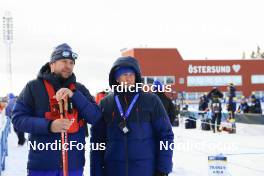 11.03.2023, Oestersund, Sweden, (SWE): Olexaner Bilanenko (UKR), Juraj Sanitra (SVK), (l-r) - IBU World Cup Biathlon, relay men, Oestersund (SWE). www.nordicfocus.com. © Manzoni/NordicFocus. Every downloaded picture is fee-liable.