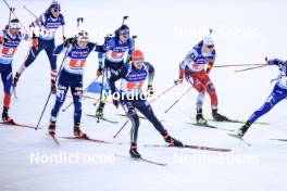 11.03.2023, Oestersund, Sweden, (SWE): Tuomas Harjula (FIN), Roman Rees (GER), (l-r) - IBU World Cup Biathlon, relay men, Oestersund (SWE). www.nordicfocus.com. © Manzoni/NordicFocus. Every downloaded picture is fee-liable.