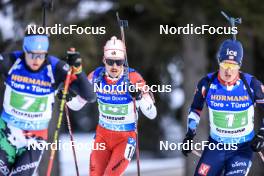 11.03.2023, Oestersund, Sweden, (SWE): Adam Runnalls (CAN), Vebjoern Soerum (NOR), (l-r) - IBU World Cup Biathlon, relay men, Oestersund (SWE). www.nordicfocus.com. © Manzoni/NordicFocus. Every downloaded picture is fee-liable.