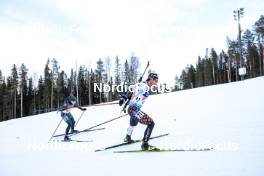 11.03.2023, Oestersund, Sweden, (SWE): Tomas Kaukenas (LTU), Kiyomasa Ojima (JPN), (l-r) - IBU World Cup Biathlon, relay men, Oestersund (SWE). www.nordicfocus.com. © Manzoni/NordicFocus. Every downloaded picture is fee-liable.