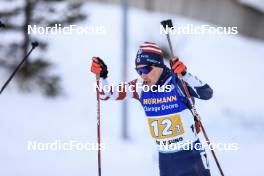 11.03.2023, Oestersund, Sweden, (SWE): Jake Brown (USA) - IBU World Cup Biathlon, relay men, Oestersund (SWE). www.nordicfocus.com. © Manzoni/NordicFocus. Every downloaded picture is fee-liable.