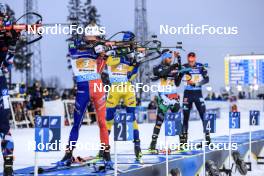 11.03.2023, Oestersund, Sweden, (SWE): Eric Perrot (FRA), Martin Ponsiluoma (SWE), (l-r) - IBU World Cup Biathlon, relay men, Oestersund (SWE). www.nordicfocus.com. © Manzoni/NordicFocus. Every downloaded picture is fee-liable.