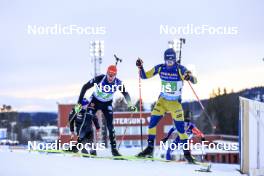11.03.2023, Oestersund, Sweden, (SWE): Johannes Kuehn (GER), Malte Stefansson (SWE), (l-r) - IBU World Cup Biathlon, relay men, Oestersund (SWE). www.nordicfocus.com. © Manzoni/NordicFocus. Every downloaded picture is fee-liable.