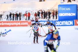 11.03.2023, Oestersund, Sweden, (SWE): Tommaso Giacomel (ITA), Patrick Braunhofer (ITA), (l-r) - IBU World Cup Biathlon, relay men, Oestersund (SWE). www.nordicfocus.com. © Manzoni/NordicFocus. Every downloaded picture is fee-liable.