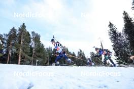 11.03.2023, Oestersund, Sweden, (SWE): Endre Stroemsheim (NOR), Daniele Cappellari (ITA), (l-r) - IBU World Cup Biathlon, relay men, Oestersund (SWE). www.nordicfocus.com. © Manzoni/NordicFocus. Every downloaded picture is fee-liable.