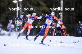 11.03.2023, Oestersund, Sweden, (SWE): Trevor Kiers (CAN), Eric Perrot (FRA), (l-r) - IBU World Cup Biathlon, relay men, Oestersund (SWE). www.nordicfocus.com. © Manzoni/NordicFocus. Every downloaded picture is fee-liable.