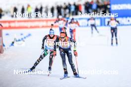 11.03.2023, Oestersund, Sweden, (SWE): Samuela Comola (ITA), Vanessa Voigt (GER), (l-r) - IBU World Cup Biathlon, relay women, Oestersund (SWE). www.nordicfocus.com. © Manzoni/NordicFocus. Every downloaded picture is fee-liable.