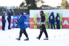 11.03.2023, Oestersund, Sweden, (SWE): Event Feature: Infront technicians at work - IBU World Cup Biathlon, relay women, Oestersund (SWE). www.nordicfocus.com. © Manzoni/NordicFocus. Every downloaded picture is fee-liable.