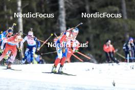 11.03.2023, Oestersund, Sweden, (SWE): Emma Lunder (CAN), Jessica Jislova (CZE), (l-r) - IBU World Cup Biathlon, relay women, Oestersund (SWE). www.nordicfocus.com. © Manzoni/NordicFocus. Every downloaded picture is fee-liable.