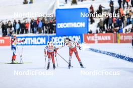 11.03.2023, Oestersund, Sweden, (SWE): Tamara Steiner (AUT), Lisa Theresa Hauser (AUT), (l-r) - IBU World Cup Biathlon, relay women, Oestersund (SWE). www.nordicfocus.com. © Manzoni/NordicFocus. Every downloaded picture is fee-liable.