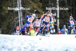 11.03.2023, Oestersund, Sweden, (SWE): Lou Jeanmonnot (FRA), Juni Arnekleiv (NOR), (l-r) - IBU World Cup Biathlon, relay women, Oestersund (SWE). www.nordicfocus.com. © Manzoni/NordicFocus. Every downloaded picture is fee-liable.