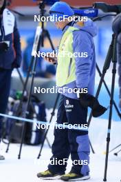 11.03.2023, Oestersund, Sweden, (SWE): Sverre Roeiseland (NOR), coach Team Germany - IBU World Cup Biathlon, relay women, Oestersund (SWE). www.nordicfocus.com. © Manzoni/NordicFocus. Every downloaded picture is fee-liable.