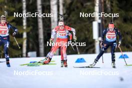 11.03.2023, Oestersund, Sweden, (SWE): Juni Arnekleiv (NOR), Emma Lunder (CAN), Janina Hettich-Walz (GER), (l-r) - IBU World Cup Biathlon, relay women, Oestersund (SWE). www.nordicfocus.com. © Manzoni/NordicFocus. Every downloaded picture is fee-liable.