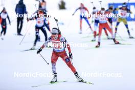 11.03.2023, Oestersund, Sweden, (SWE): Dunja Zdouc (AUT) - IBU World Cup Biathlon, relay women, Oestersund (SWE). www.nordicfocus.com. © Manzoni/NordicFocus. Every downloaded picture is fee-liable.