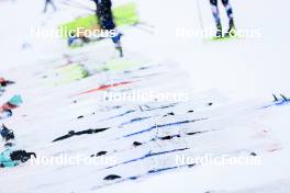 08.03.2023, Oestersund, Sweden, (SWE): Event Feature: Skis covered under snow  - IBU World Cup Biathlon, training, Oestersund (SWE). www.nordicfocus.com. © Manzoni/NordicFocus. Every downloaded picture is fee-liable.
