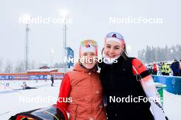 08.03.2023, Oestersund, Sweden, (SWE): Emma Lunder (CAN), Benita Peiffer (CAN), (l-r) - IBU World Cup Biathlon, training, Oestersund (SWE). www.nordicfocus.com. © Manzoni/NordicFocus. Every downloaded picture is fee-liable.