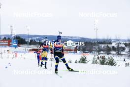 08.03.2023, Oestersund, Sweden, (SWE): Peppe Femling (SWE), Martin Ponsiluoma (SWE), (l-r) - IBU World Cup Biathlon, training, Oestersund (SWE). www.nordicfocus.com. © Manzoni/NordicFocus. Every downloaded picture is fee-liable.