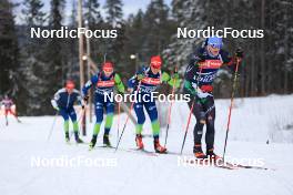 08.03.2023, Oestersund, Sweden, (SWE): Rok Trsan (SLO), Miha Dovzan (SLO), Didier Bionaz (ITA), (l-r) - IBU World Cup Biathlon, training, Oestersund (SWE). www.nordicfocus.com. © Manzoni/NordicFocus. Every downloaded picture is fee-liable.
