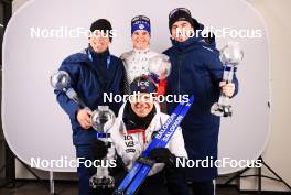 19.03.2023, Oslo, Norway (NOR): Toni Puntel (ITA), Salomon Race Service, Julia Simon (FRA), Vetle Sjaastad Christiansen (NOR), (l-r) - IBU World Cup Biathlon, cups, Oslo (NOR). www.nordicfocus.com. © Manzoni/NordicFocus. Every downloaded picture is fee-liable.