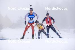 19.03.2023, Oslo, Norway (NOR): Niklas Hartweg (SUI), Vetle Sjaastad Christiansen (NOR), (l-r) - IBU World Cup Biathlon, mass men, Oslo (NOR). www.nordicfocus.com. © Manzoni/NordicFocus. Every downloaded picture is fee-liable.