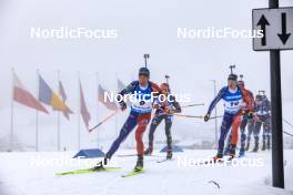 19.03.2023, Oslo, Norway (NOR): Quentin Fillon Maillet (FRA), Fabien Claude (FRA), (l-r) - IBU World Cup Biathlon, mass men, Oslo (NOR). www.nordicfocus.com. © Manzoni/NordicFocus. Every downloaded picture is fee-liable.