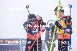 19.03.2023, Oslo, Norway (NOR): Vetle Sjaastad Christiansen (NOR), Johannes Thingnes Boe (NOR), (l-r) - IBU World Cup Biathlon, mass men, Oslo (NOR). www.nordicfocus.com. © Manzoni/NordicFocus. Every downloaded picture is fee-liable.