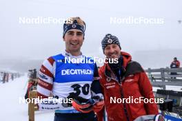 19.03.2023, Oslo, Norway (NOR): Sean Doherty (USA), Armin Auchentaller (ITA), Coach Team USA, (l-r) - IBU World Cup Biathlon, mass men, Oslo (NOR). www.nordicfocus.com. © Manzoni/NordicFocus. Every downloaded picture is fee-liable.