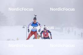 19.03.2023, Oslo, Norway (NOR): Niklas Hartweg (SUI), Vetle Sjaastad Christiansen (NOR), (l-r) - IBU World Cup Biathlon, mass men, Oslo (NOR). www.nordicfocus.com. © Manzoni/NordicFocus. Every downloaded picture is fee-liable.