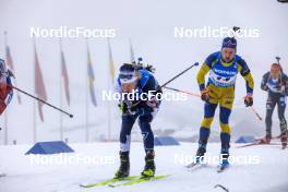 19.03.2023, Oslo, Norway (NOR): Otto Invenius (FIN), Jesper Nelin (SWE), (l-r) - IBU World Cup Biathlon, mass men, Oslo (NOR). www.nordicfocus.com. © Manzoni/NordicFocus. Every downloaded picture is fee-liable.