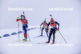 19.03.2023, Oslo, Norway (NOR): Marketa Davidova (CZE), Hanna Kebinger (GER), (l-r) - IBU World Cup Biathlon, mass women, Oslo (NOR). www.nordicfocus.com. © Manzoni/NordicFocus. Every downloaded picture is fee-liable.