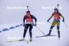 19.03.2023, Oslo, Norway (NOR): Janina Hettich-Walz (GER), Mona Brorsson (SWE), (l-r) - IBU World Cup Biathlon, mass women, Oslo (NOR). www.nordicfocus.com. © Manzoni/NordicFocus. Every downloaded picture is fee-liable.