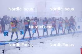 19.03.2023, Oslo, Norway (NOR): Anna Magnusson (SWE), Karoline Offigstad Knotten (NOR), Aita Gasparin (SUI), Dorothea Wierer (ITA), Anna Gandler (AUT), (l-r) - IBU World Cup Biathlon, mass women, Oslo (NOR). www.nordicfocus.com. © Manzoni/NordicFocus. Every downloaded picture is fee-liable.