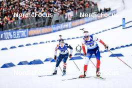 18.03.2023, Oslo, Norway (NOR): Jake Brown (USA), Adam Vaclavik (CZE), (l-r) - IBU World Cup Biathlon, pursuit men, Oslo (NOR). www.nordicfocus.com. © Manzoni/NordicFocus. Every downloaded picture is fee-liable.
