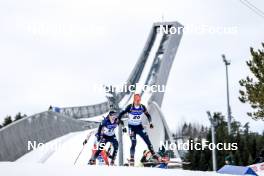 18.03.2023, Oslo, Norway (NOR): Lucas Fratzscher (GER), David Zobel (GER), (l-r) - IBU World Cup Biathlon, pursuit men, Oslo (NOR). www.nordicfocus.com. © Manzoni/NordicFocus. Every downloaded picture is fee-liable.