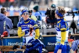 18.03.2023, Oslo, Norway (NOR): Martin Ponsiluoma (SWE), Peppe Femling (SWE), (l-r) - IBU World Cup Biathlon, pursuit men, Oslo (NOR). www.nordicfocus.com. © Manzoni/NordicFocus. Every downloaded picture is fee-liable.