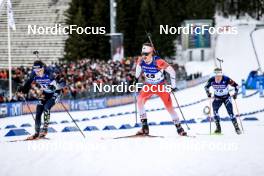 18.03.2023, Oslo, Norway (NOR): Lucas Fratzscher (GER), Adam Runnalls (CAN), (l-r) - IBU World Cup Biathlon, pursuit men, Oslo (NOR). www.nordicfocus.com. © Manzoni/NordicFocus. Every downloaded picture is fee-liable.
