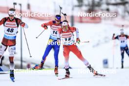16.03.2023, Oslo, Norway (NOR): Renars Birkentals (LAT), Christian Gow (CAN), (l-r) - IBU World Cup Biathlon, sprint men, Oslo (NOR). www.nordicfocus.com. © Manzoni/NordicFocus. Every downloaded picture is fee-liable.