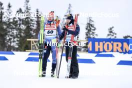 16.03.2023, Oslo, Norway (NOR): Johannes Kuehn (GER), Sturla Holm Laegreid (NOR), (l-r) - IBU World Cup Biathlon, sprint men, Oslo (NOR). www.nordicfocus.com. © Manzoni/NordicFocus. Every downloaded picture is fee-liable.